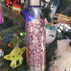 Custom leopard print waterbottle